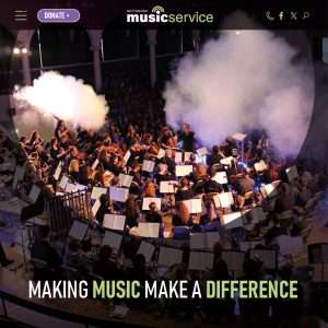 The new Nottingham Music Service website design 2025
